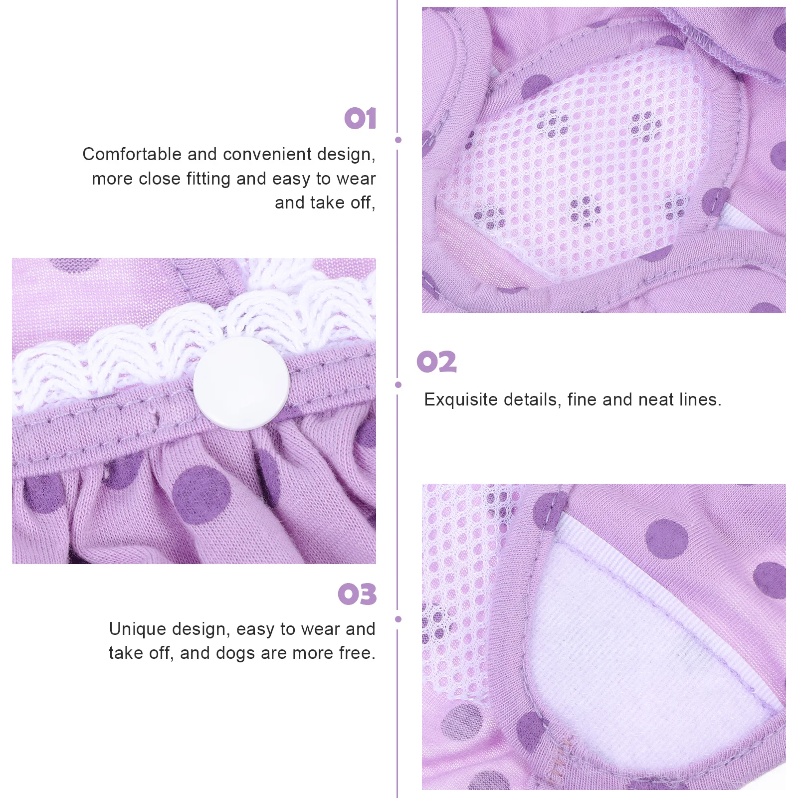 

Dog Physiological Pants Nappies for Dogs in Season Reusable Diapers Dipper Female Cotton Trousers Period