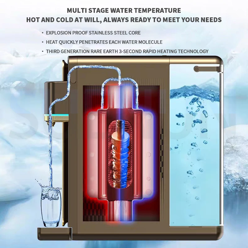 W25 Rich Hydrogen Water Maker With Filter Ionizer Desktop Home Office Hydrogen-Rich Hydrogen Inhalation Smart Dispenser Reverse