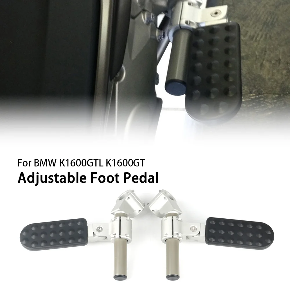 

Motorcycle Adjustable Folding Foot Pegs Rest Pedal Rearset Set Footpeg Footrest Kit For BMW K1600GTL K1600GT