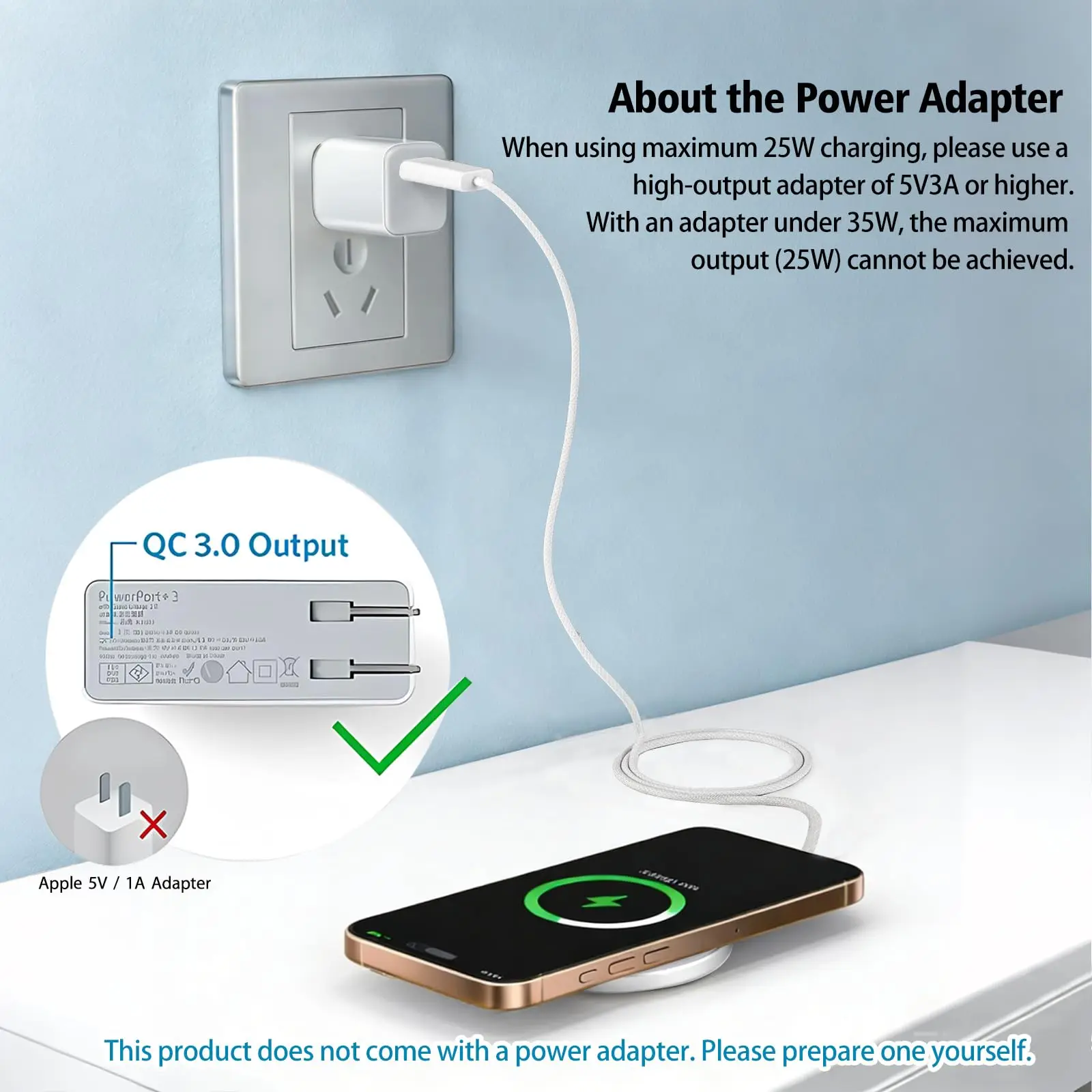 New Qi2.2 25W Magnetic Wireless Charger for Magsafe Charger Mini Fast Charging Station Pad for iPhone18 17 16 15 14 13 12 ProMax
