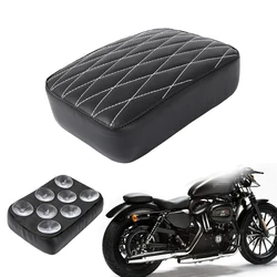 Motorcycle Rear Passenger Cushion 8 Suction Cups Pillion Pad Suction Seat For Harley Dyna Sportster Softail Touring XL 883 1200