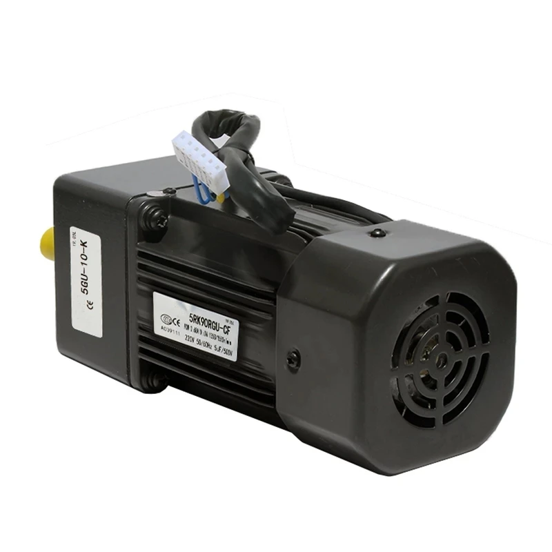 220V 120W 5RK120GU-CF 450-2.7RPM AC Reversible Gear Variable Speed Motor 1:3-1:500 AC Gear Reducer Geared Motor PWM Controller