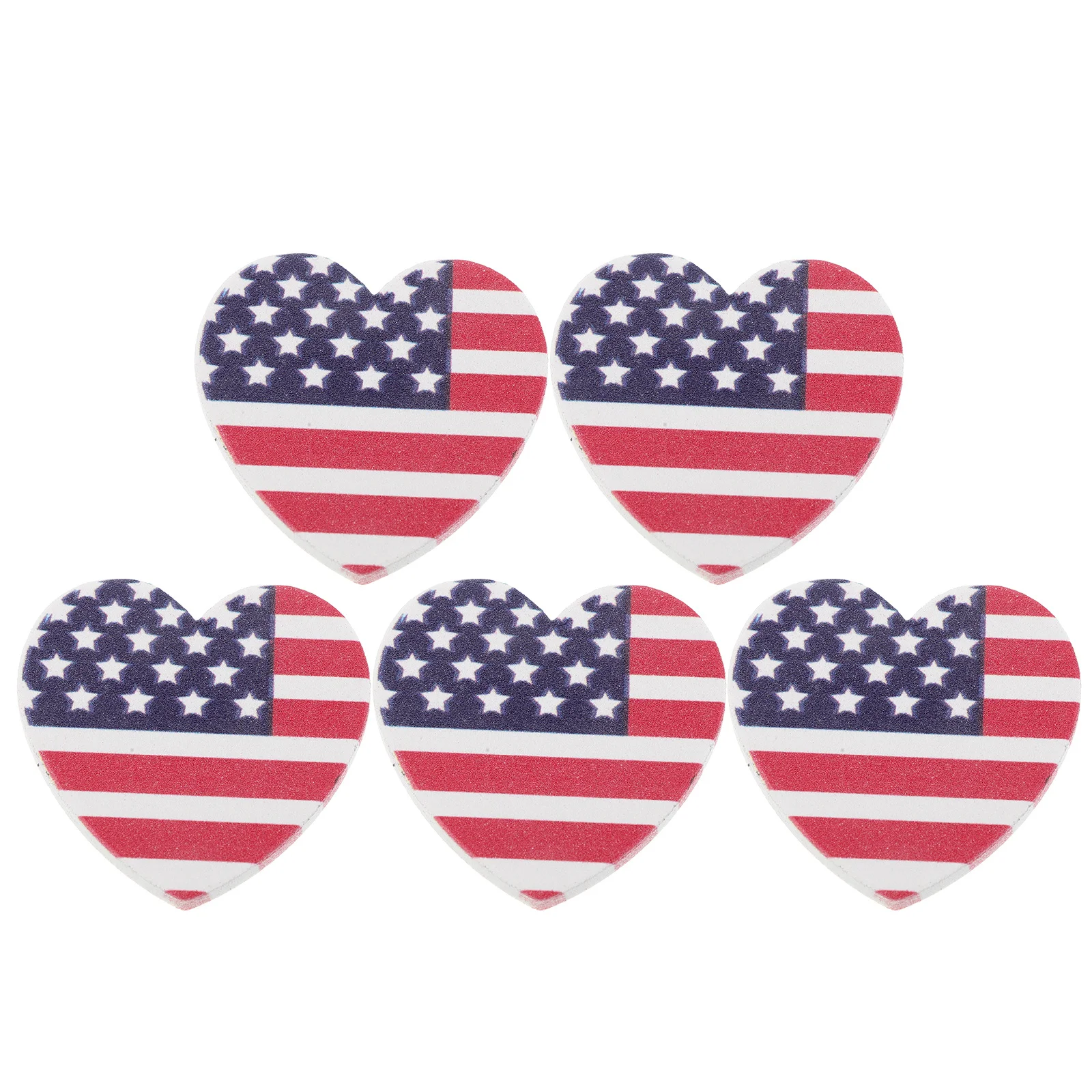 

Heart Nail File American Flag Pattern Double Sided Manicure Buffer Tool for Fingernails Toenails Polishing Shaping Mini Travel