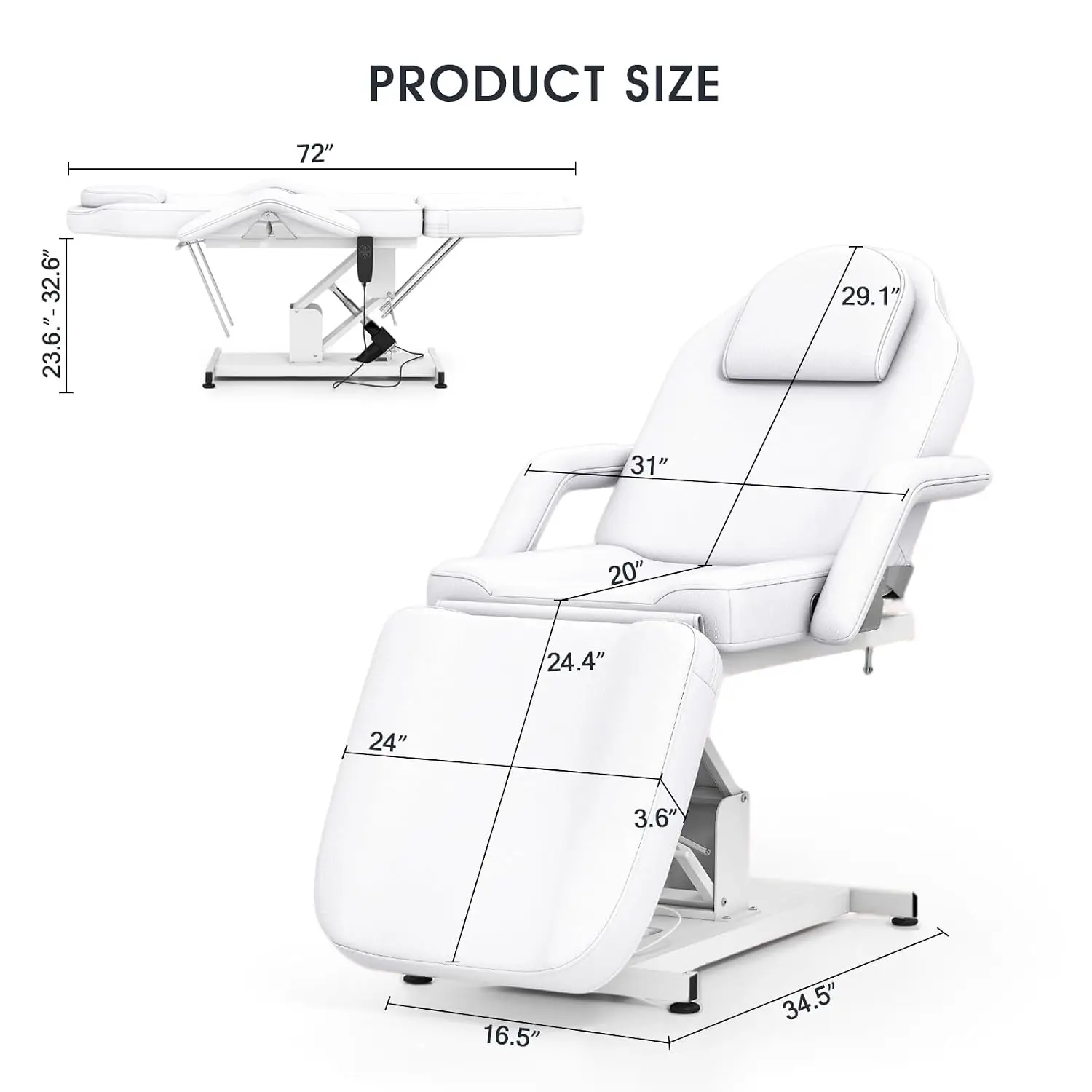 Massage Table Electric Height Adjustable Massage Bed Massage Beds Facial Bed Lash Beds for Eyelash Extensions Salon Chairs