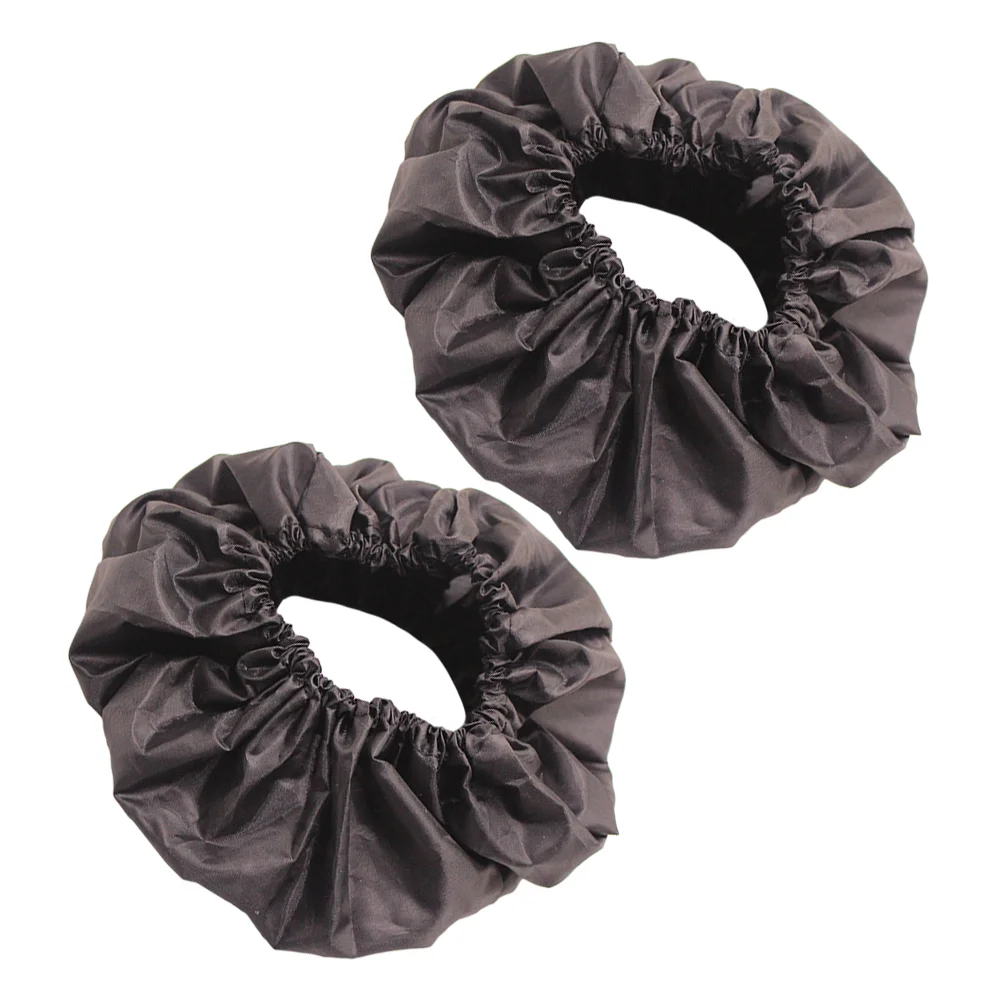 2 PCS Stroller Dustproof Wheel Cover Tire Protector Accessory Wheelchair Protective Black Baby