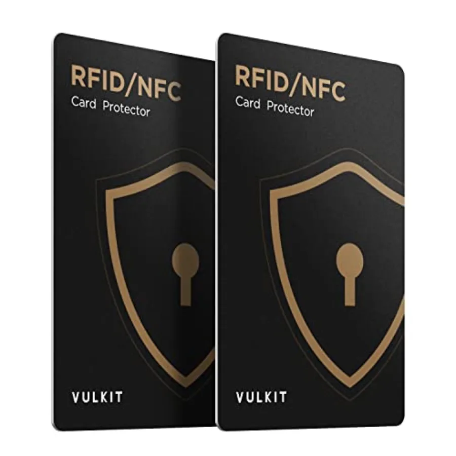 

RFID Blocking Cards 2 Pack Credit Card Protectors NFC Contactless Cards Protection for Business and Travel Wallet