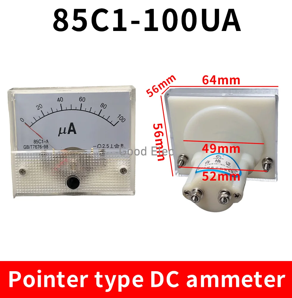 85c1-ua 50ua 100ua 200ua 300ua 400ua 400ua 500ua 400ua 500ua ammeter dc