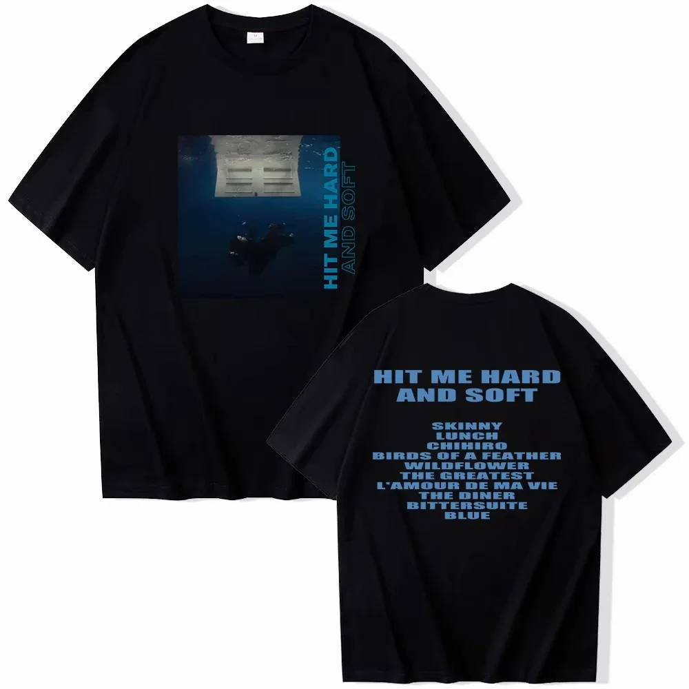 

New Fashion Summer Hit Me Hard and Soft Billie Men's and Women's High Quality T-shirt O-Neck Short Sleeve Shirts Fans Gift