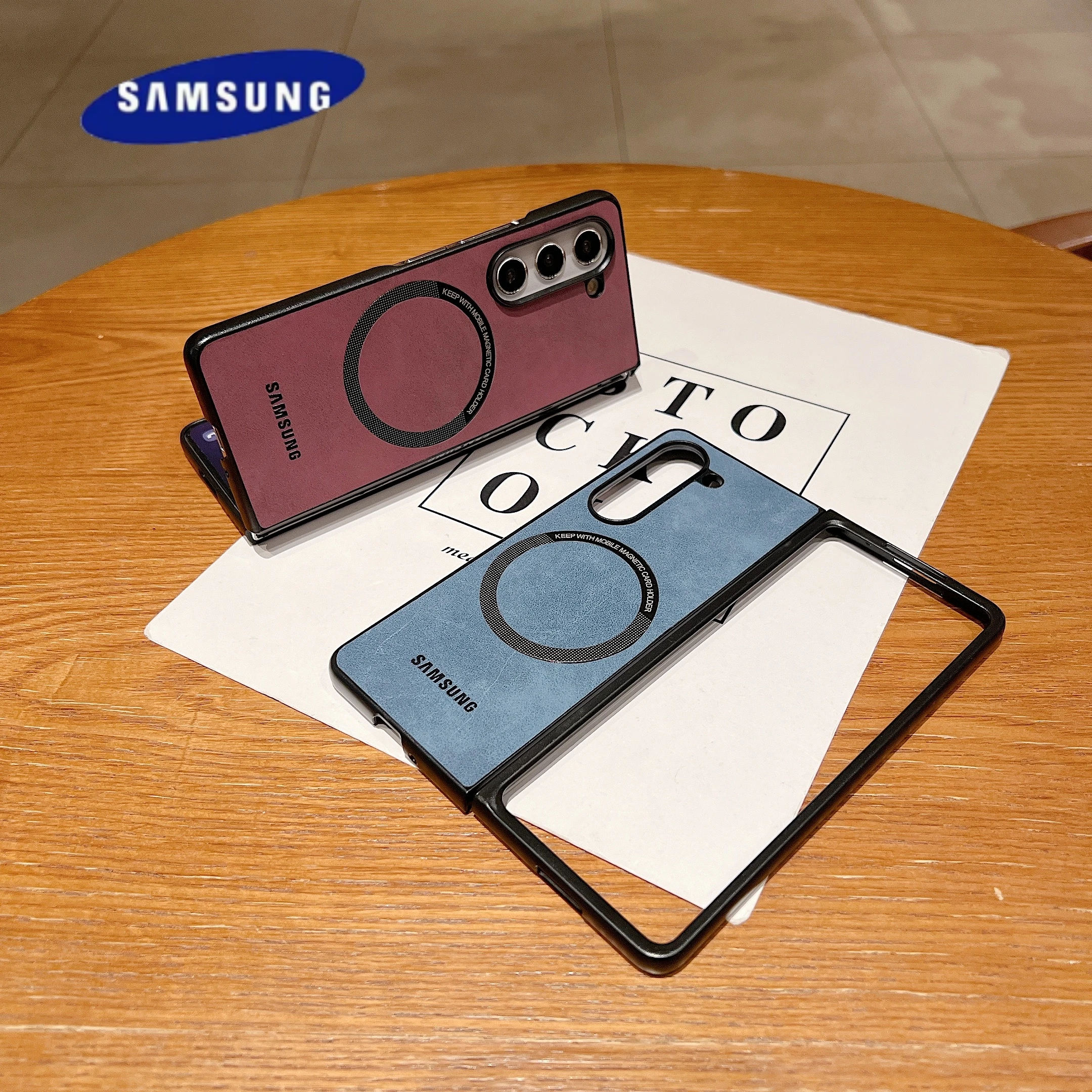 Ultra Thin Skin Feel Case Samsung Galaxy Z Fold 3 4 5 6 Fold 5 For Magsafe Magnetic Wireless Charging Fold 6 Shockproof Cover