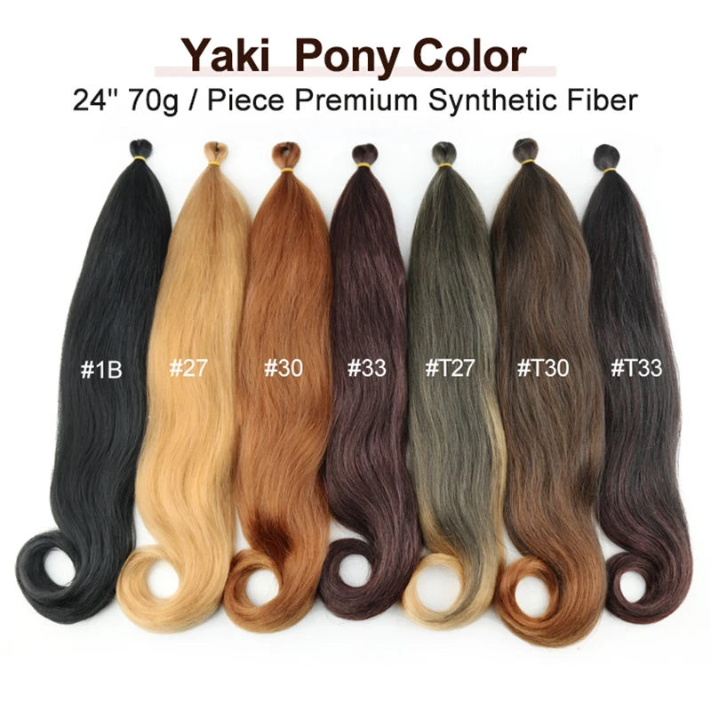 Snowdrop High Quality Wholesale Synthetic Hair Extension Yaki Pony Hair Styles For Braid Crochet Braiding Hairpiece