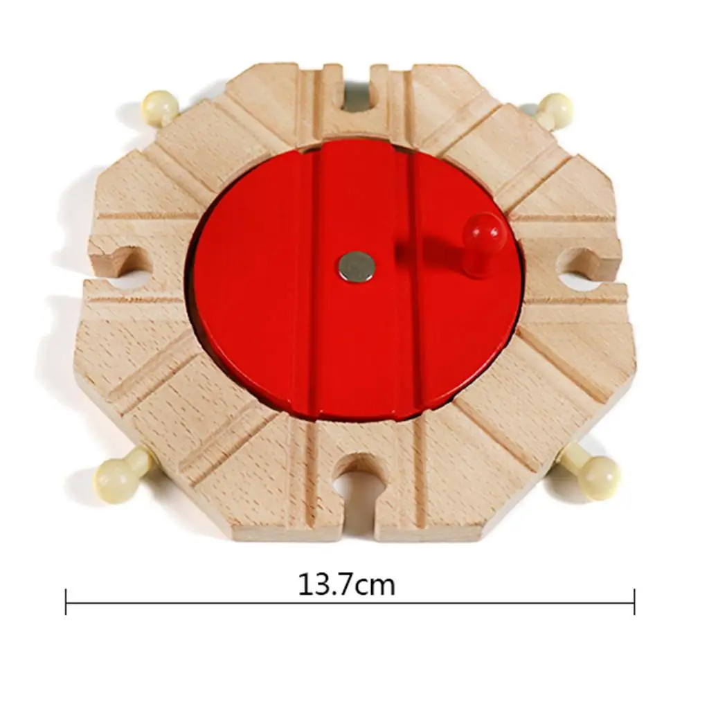 Drehteller für Eisenbahngleisten aus Holz |   Acht-Wege-Dreh- und Umschaltzubehör |   Kompatibles Spielset