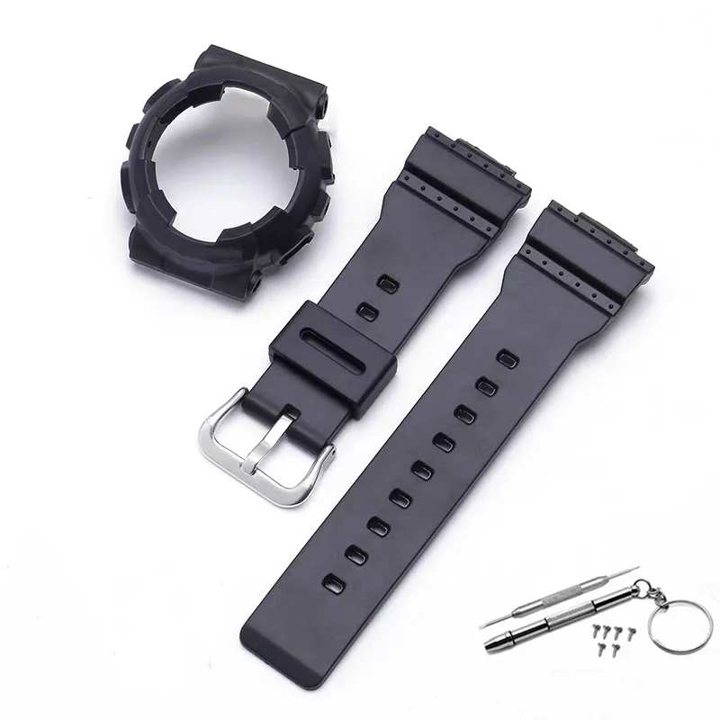 Watch Accessories Resin strap Case 14mm pin buckle for BABY-G BA-110 111 112 120 130 125 135 Women\'s sports waterproof strap