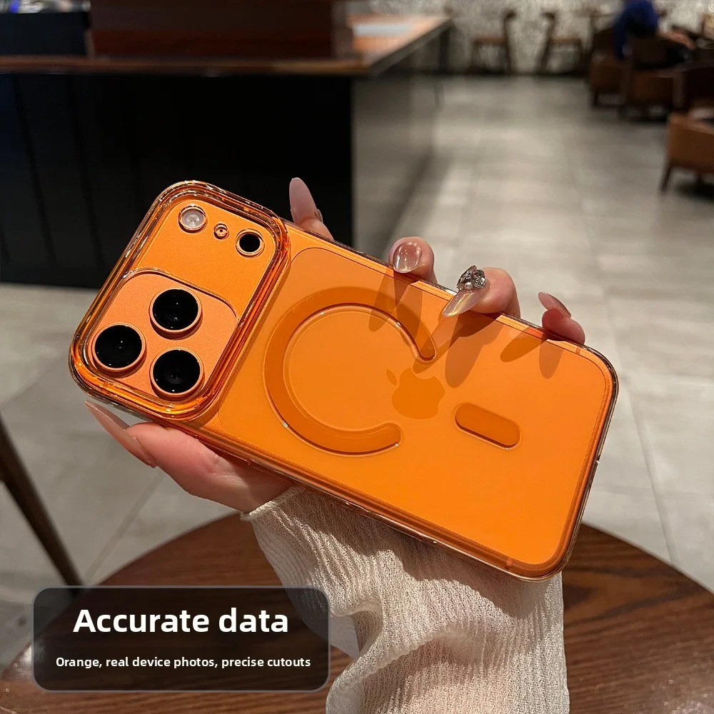 حافظة لهاتف آيفون 17 16 برو ماكس حافظة لهاتف Magesafe حافظة هاتف شفافة مغناطيسية لهاتف آيفون إير 16 15 برو ماكس 17Pro غطاء صلب شفاف #5