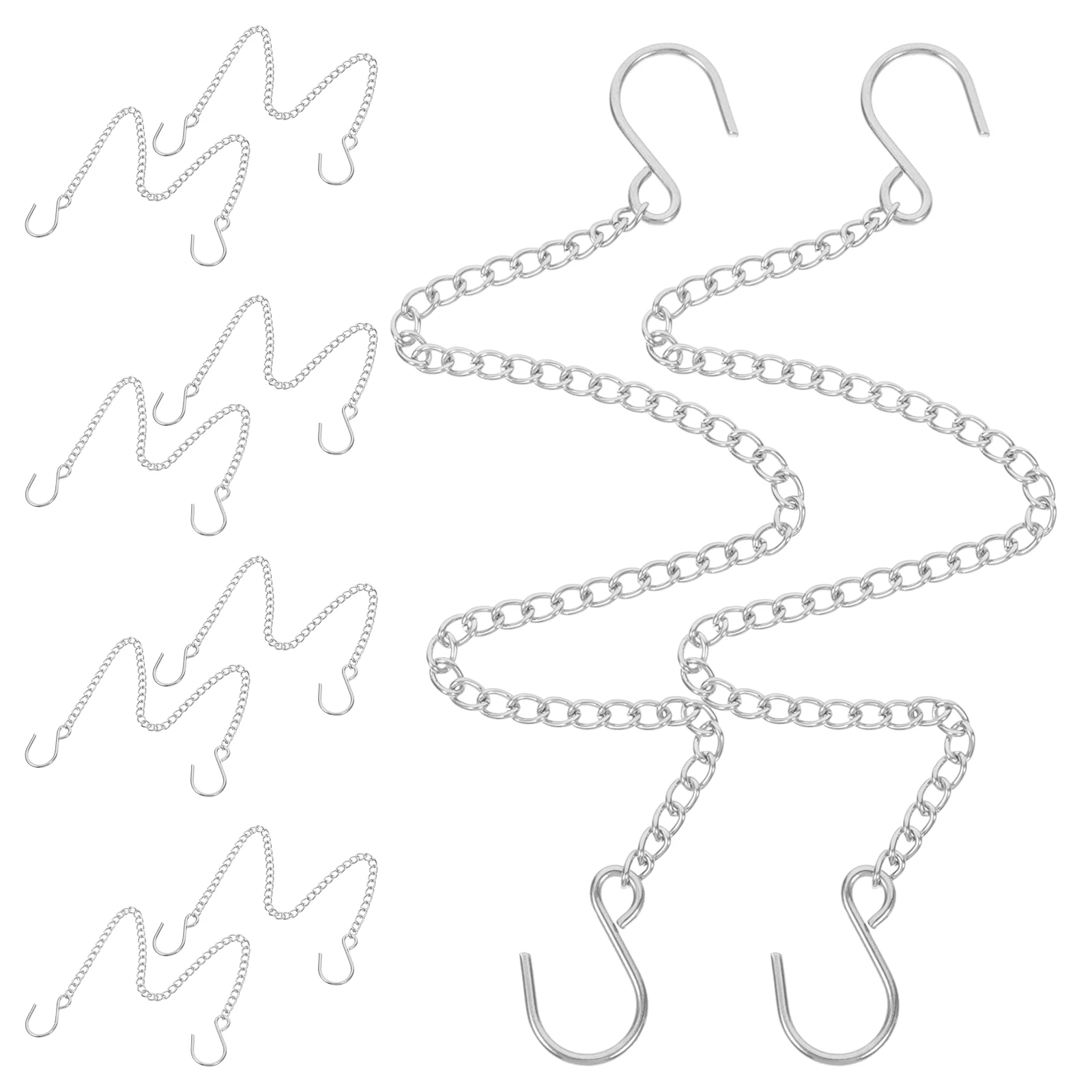 

10 Pcs Doorplate Hanging Chains Stainless Steel Plant Ornament Hooks for Garden Billboards Planter Decor Hardware Chain