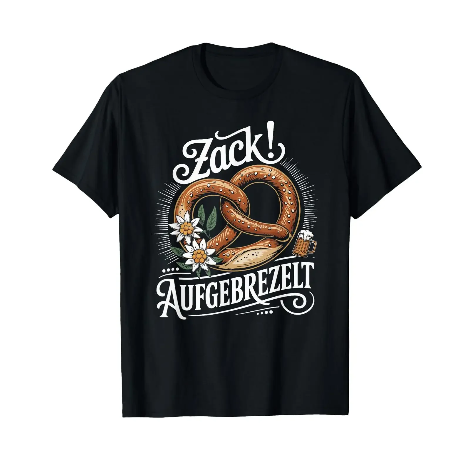 Zack Aufgebrezelt Trachtenhemd Trachten Dirndl Ersatz Damen T Shirt vintage Washed fashion Casual graphic Unisex