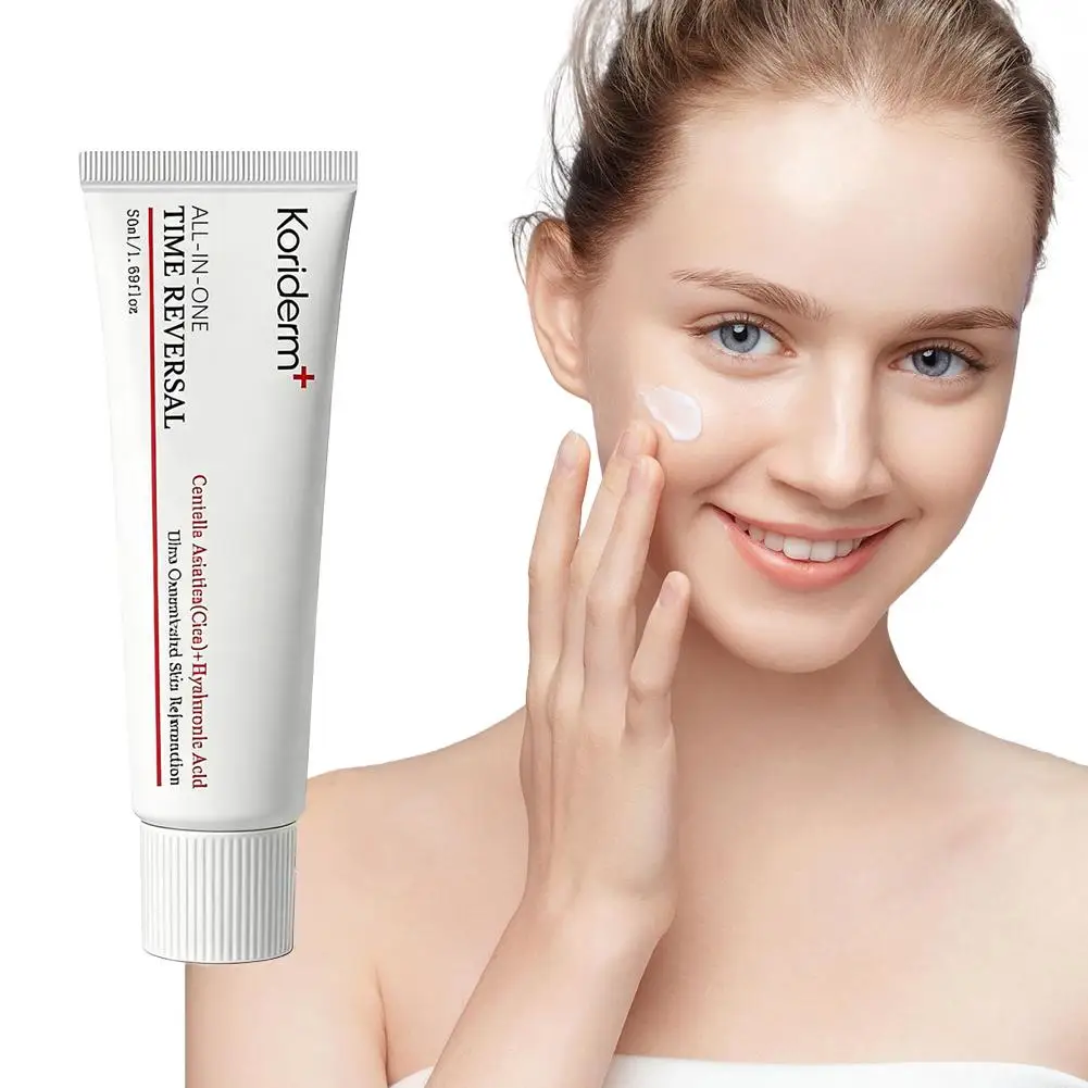 Koriderm Time Reversal Cica Cream Centella Asiatica & Hyaluronic Acid Anti Oxidative, Brightening, Firming for All Skin Types