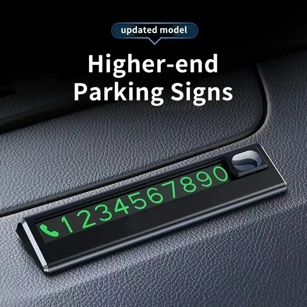 1 Stück tragbare, temporäre Parkplatznummer-Tafel, mit 4 Zahlenkombinationen, Autozubehör für den Innenraum. – Detail 2