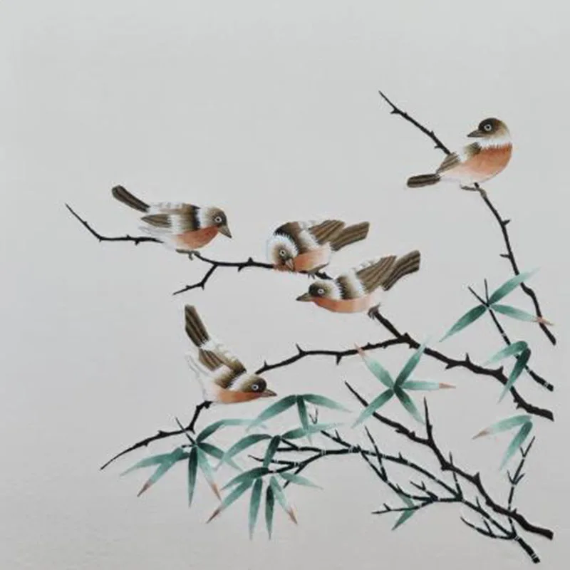 Suzhou Embroidery DIY Kit for Beginners, Chinese Silk Thread Material Package with Pattern, Needles, Instructions for Adults Gif