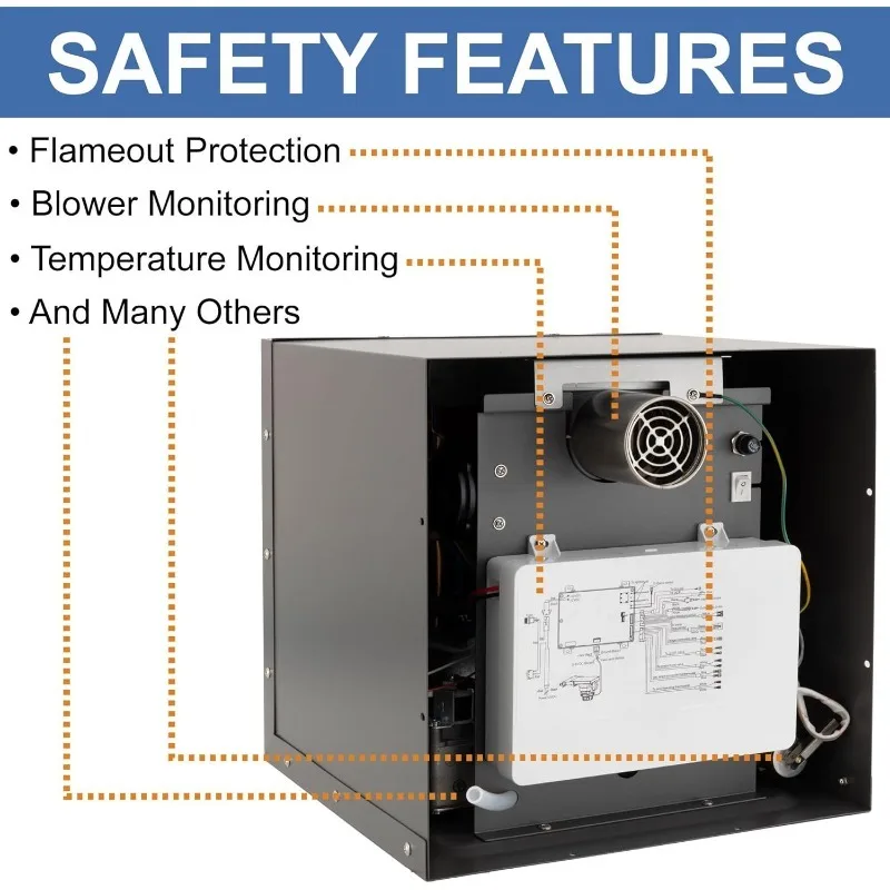 Tankless Water Heater on Demand Water Heater 42,000 BTU Gas Water Heater Remote Control Included Black  Also A Dust Screen