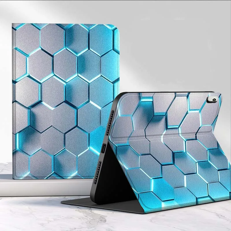 Carbon Fiber Glossy Luxury For iPad Pro Air Mini 2 3 4 5 6 7 7th 8th 9th 10th 11th 10.2 9.7 10.5 10.9 11 12.9 13 Tablet Case