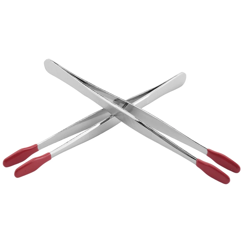 2 pezzi di pinzette con punta in gomma pinzette di precisione in Silicone PVC strumento per pinzette artigianali per Hobby industriali da laboratorio