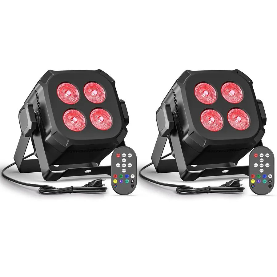 

Stage Lights, Corded 4 8w Led Par Lights, Lightweight RGBW 4 in 1 LED Stage Lights with DMX512, SoundActivated Controlled, 4 8 C