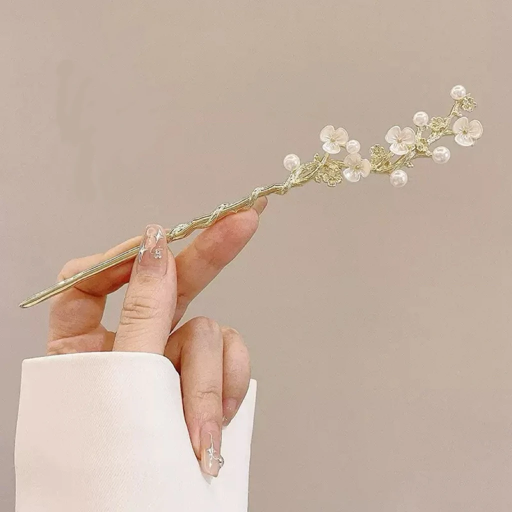 1/6pcs Elegant Chinese Style Tassel Hair Stick Traditional Floral Design Hairstyle Accessory Women Jewelry Hairpin Hairneedle image 3