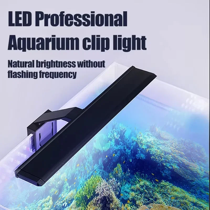 Blue and White Light Emitting Diode Professional Aquarium Light Planting Freshwater Fish Tank Energy Saving Clip Light