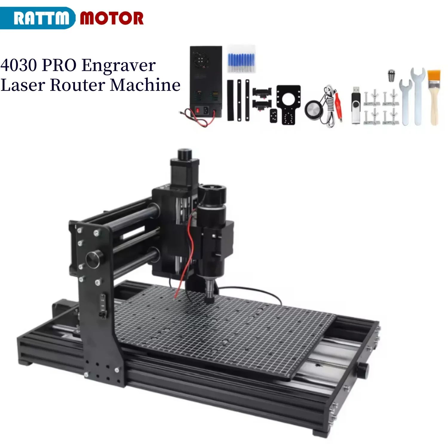 

2 in 1 3 Axis 4030 Pro GRBL Wood Metal Laser Engraving Router Machine 220V With Touch Control With 10W 20W 40W Laser Large Area