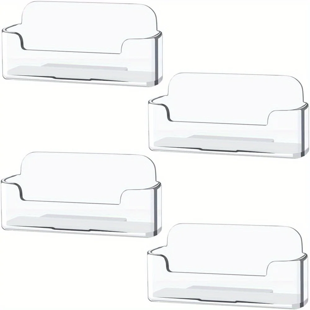 4pcs/8pcs/16pcs Clear Plastic Business Card Holder,Acrylic Business Card Display for Desk Business Card Stand