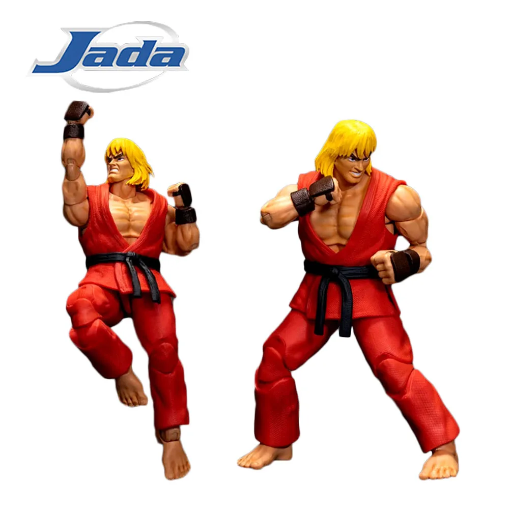 

Genuine Jada Toys Street Fighter II 6-inch Ken Masters Action Figure Game Peripheral Model Decor Funny Holiday Presents for Fans
