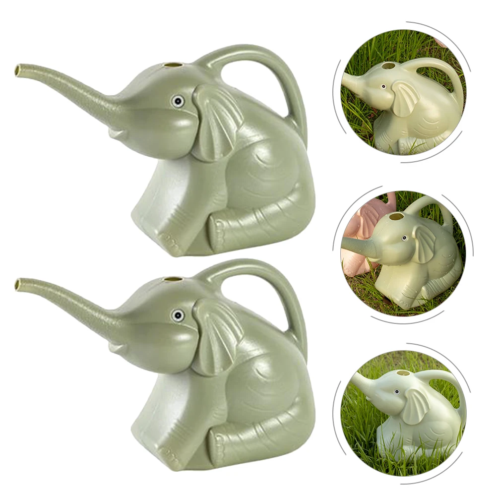 

2 Pcs Watering Can Plants Cans for Kids Childrens Elephant Indoor Nozzle Pp Garden