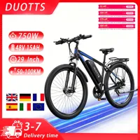 DUOTTS C29 Adult Electric Bike 750W Motor 48V15AH Battery DUOTTS APP Control 29-inch Tires 21-Speed City Electric Bike