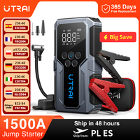 UTRAI 1500A Car Jump Starter Power Bank Portable 150PSI Air Pump Car Battery Emergency Boosters Starting Device Car Starter 2024