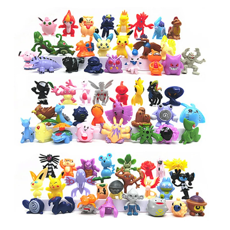 144 Style Pokemon Figure Toys Anime Pikachu Action Figure Model Ornamental Decoration Collect Toys For Children's Christmas Gift