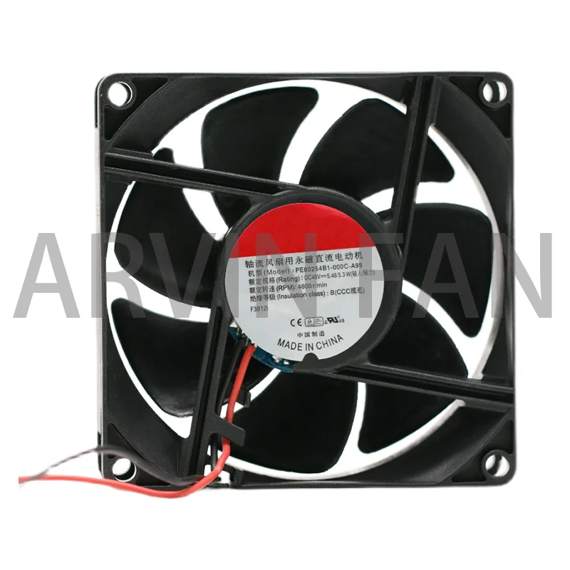 

PE80254B1-000C-A99 48V 5.4W 80x80x25mm 2-Wire Server Cooling Fan