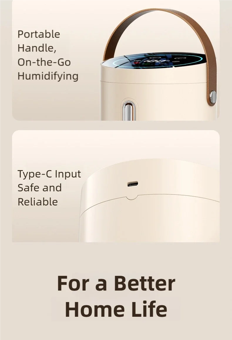 TINSOL 2500ml Digitaler Dual-Spray-Luftbefeuchter mit USB-Anschluss, Aroma-Luftbefeuchter für ätherische Öle, Dreistufiger Nebel-Luftbefeuchter für das Schlafzimmer – Detail 28