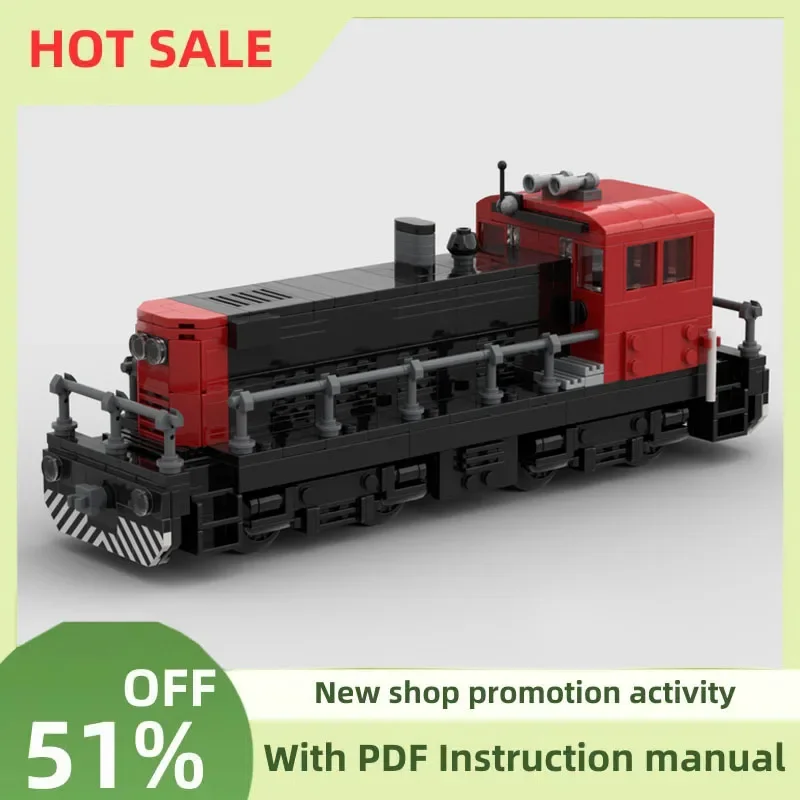 

New City Technical Train Tracks Railway Moc GE 70 Tonner Switcher Model Building Blocks Diy Creative Ideas Kid Toy Birthday Gift