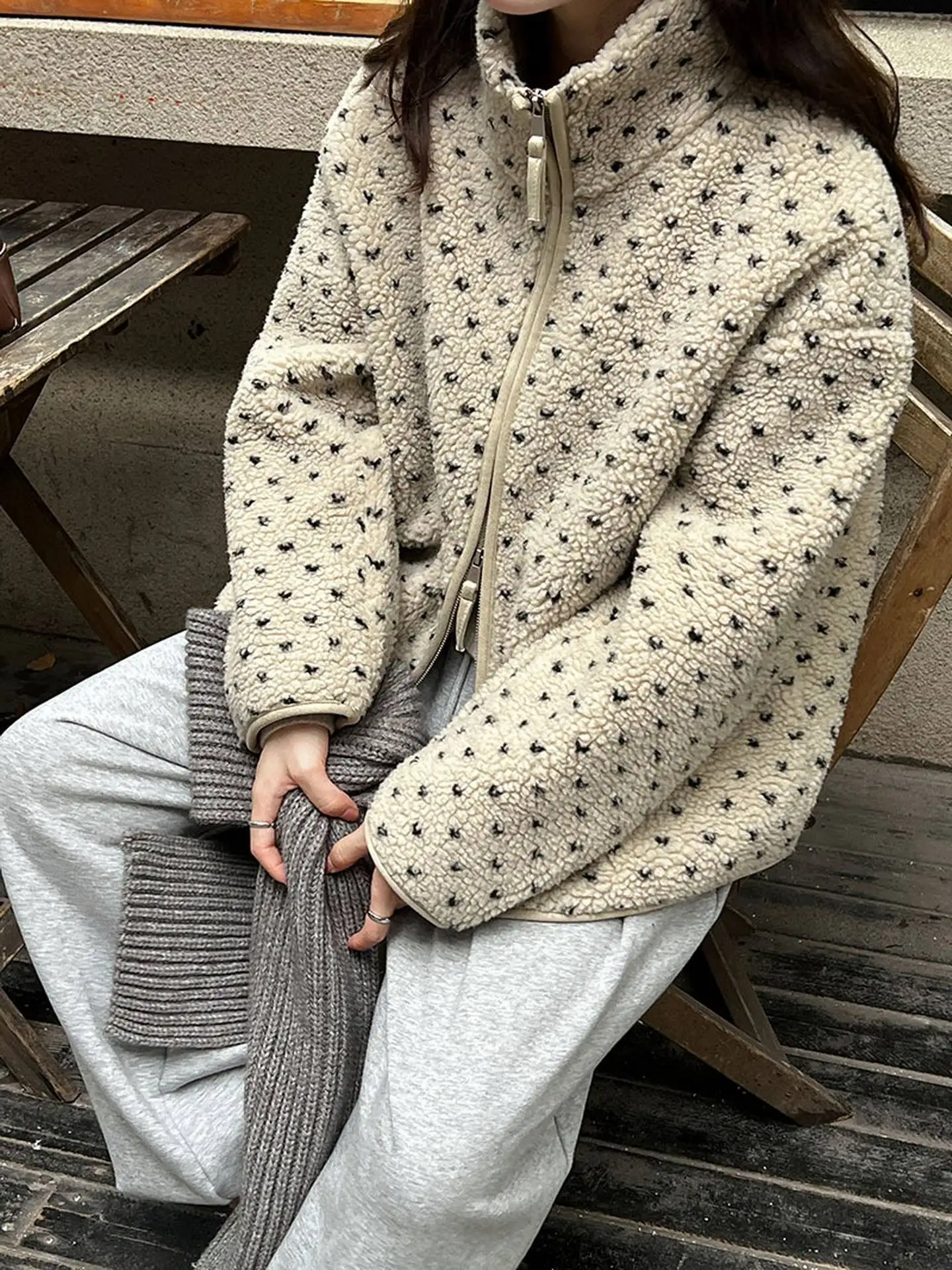 thiened-double-fermeture-eclair-fourrure-d'agneau-a-pois-col-montant-tout-en-un-jaet-femmes-trajet-sle-stand-fit-coton-manteau