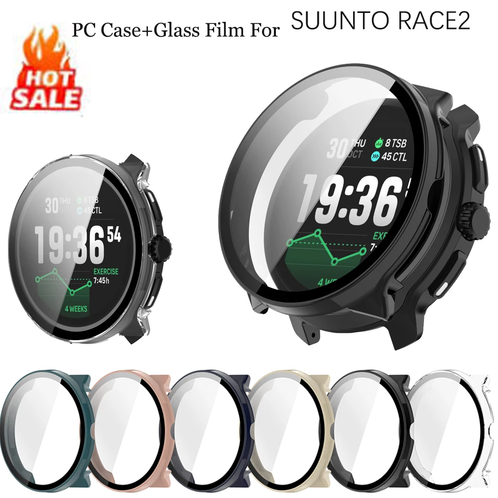 

For Suunto Race2 Tempered Glass Film All-around Screen Protector Cover Anti-scratch Protective shell replacement parts
