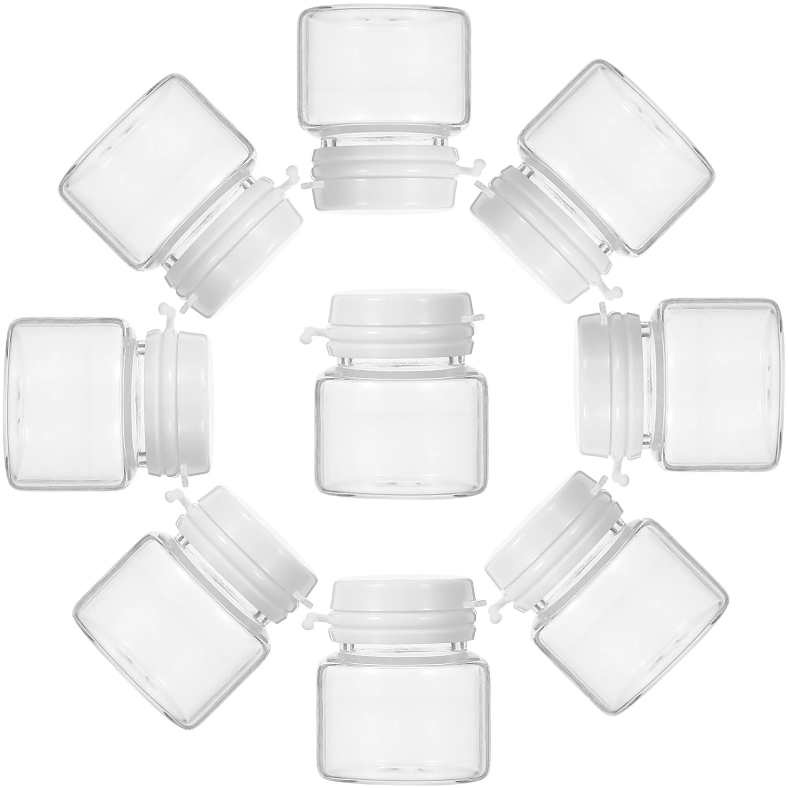 

10 Pcs Travel Bottle Empty Makeup Containers Cream Jars Glass Cosmetics Magnetic Pots