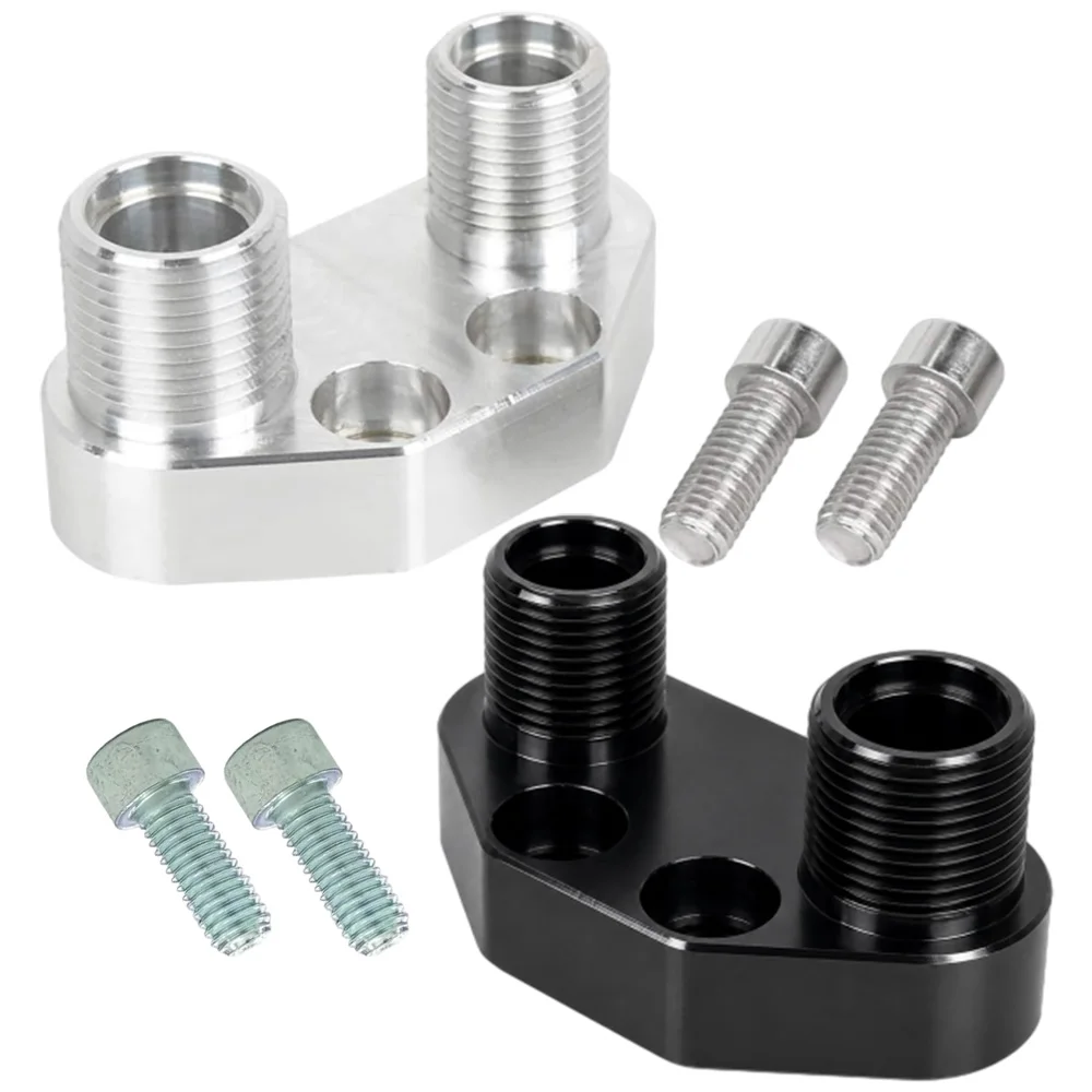 Adaptador de compresor de aire acondicionado negro/plateado para Sanden SD7B10 7176 con tornillos, conector rápido para compresor de aire acondicionado