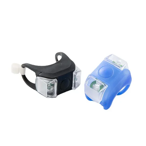 Imagen 2 del producto Juego de luces LED delanteras y traseras de silicona para bicicleta, Faro de advertencia para ciclismo de montaña y carretera, resistente al agua, 3 modos