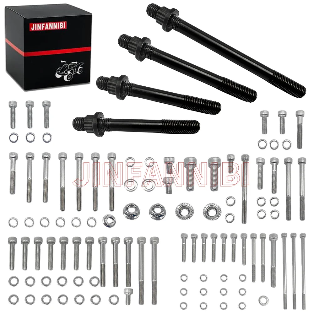 Cylinder Head Studs Nut Kit & Engine Bolts For Honda Sportrax 400 TRX400EX 1999-2000 2001 2002 2003 2004 2005-2008