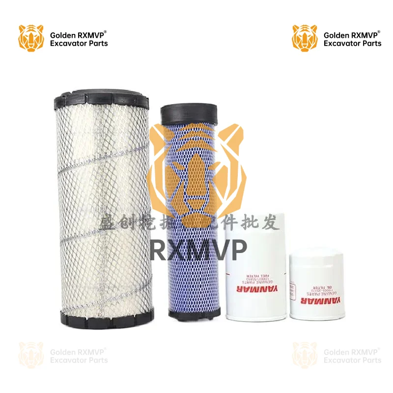 For Kobelco SK kx 55SR 60-c-7-8-10 yanmar engine oil filter, diesel air filter, excavator accessories