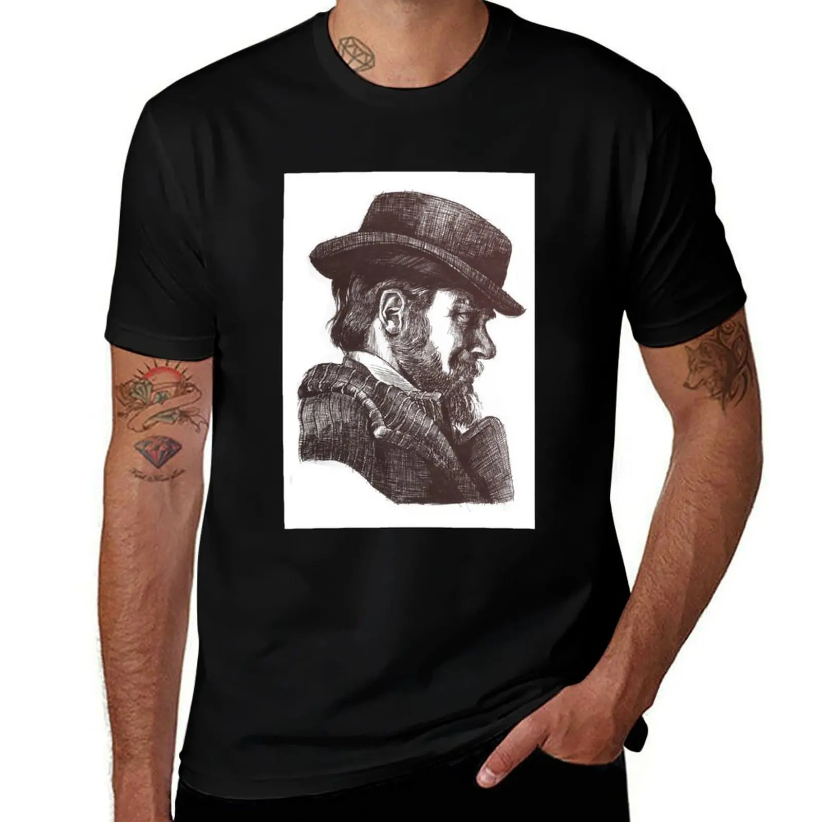 A Portrait of a Dangerous Man - Alfie T-Shirt hippie clothes quick drying baggy shirts fruit of the loom mens t shirts