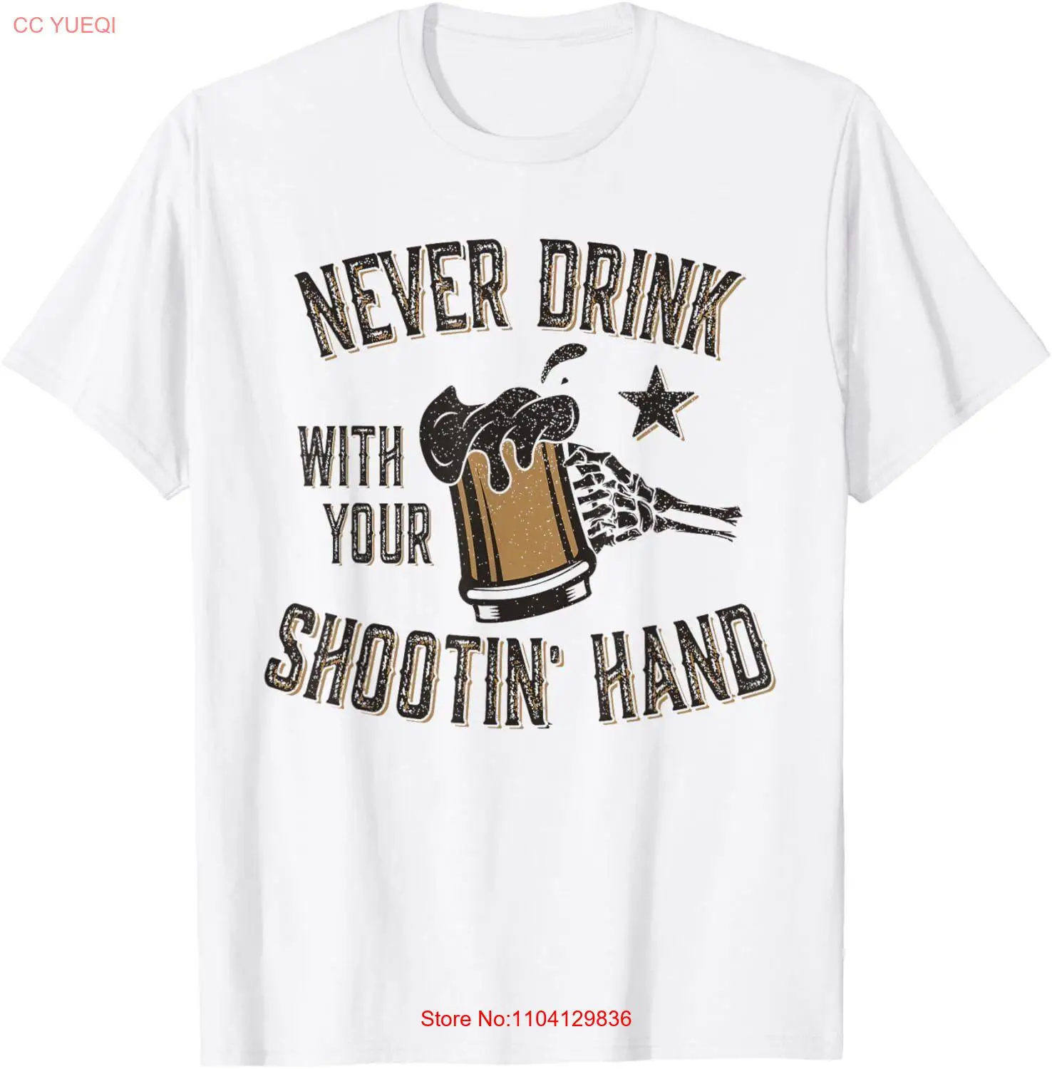 決して飲まないでください 射撃手のスケルトン 面白い飲酒 T シャツ パーカー