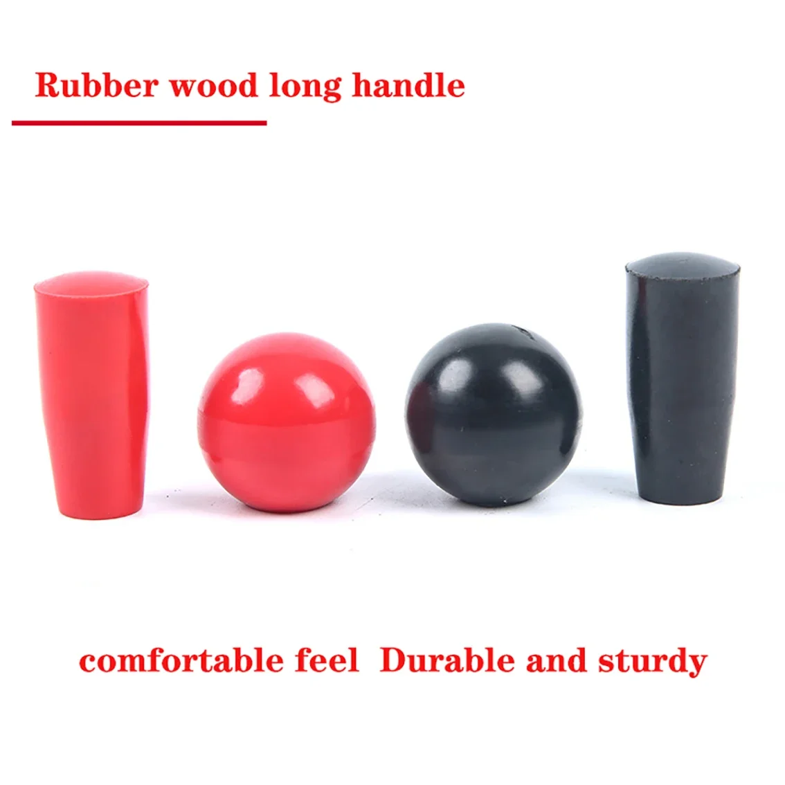 Red/Black M6-M16 Rubber Wood Long Handle Cover/Round Ball Cover for Mechanical Control Rod or Nut Machine Tool Replacement