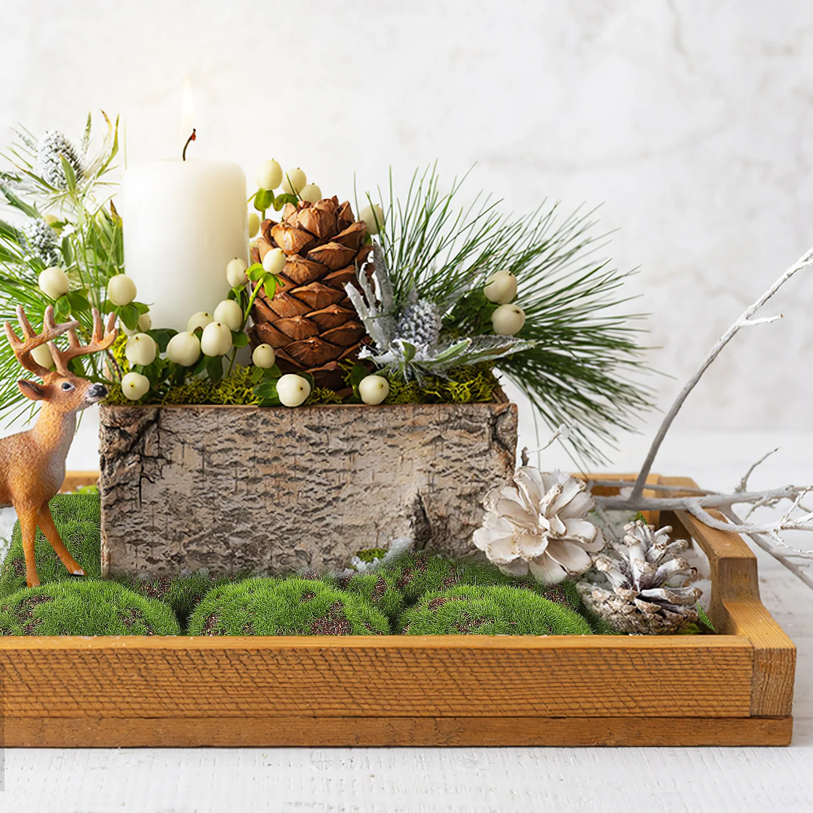 

2 pcs Artificial Greenery Landscape Fake Panel Grass Wall Backdrop Simulation Moss Mat Decorative Garden Ornament