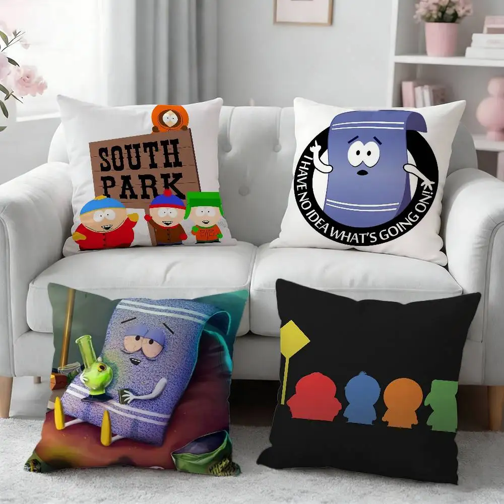 

S-SouthES Cute P-Park Pillow Case Pattern Printed Pillowcase For Living Room Sofa Cushion Cover
